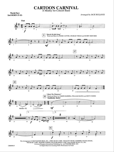 Cartoon Carnival (Medley): WP 2nd Horn in E-flat