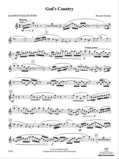 God's Country: 2nd Oboe