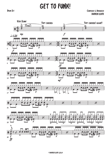 Get to funk! Trumpet quartet