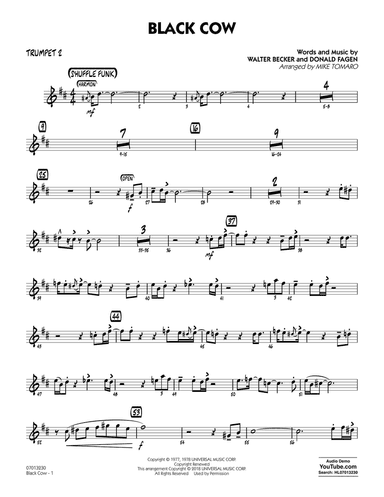 Black Cow (arr. Mike Tomaro) - Trumpet 2