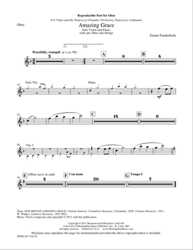 Amazing Grace (Instrumental Parts)