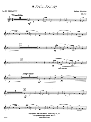 A Joyful Journey: 1st B-flat Trumpet