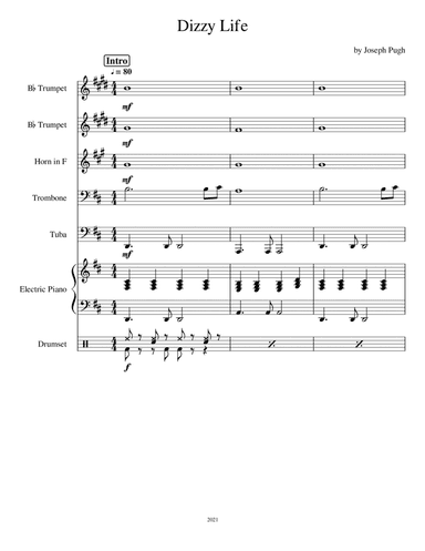 A Dizzy Life (for Brass Quintet)