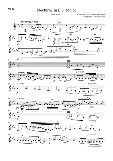Nocturne Op 9 No 2 in Eb Major