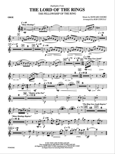 The Lord of the Rings: The Fellowship of the Ring: Oboe