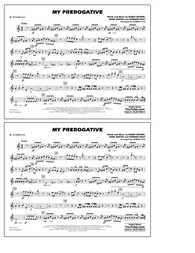 My Prerogative (arr. Ishbah Cox) - Bb Tenor Sax
