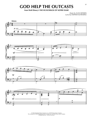 God Help The Outcasts (from The Hunchback Of Notre Dame) (arr. Phillip Keveren)