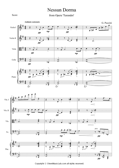 Nessun Dorma (Opera Turandot aria)