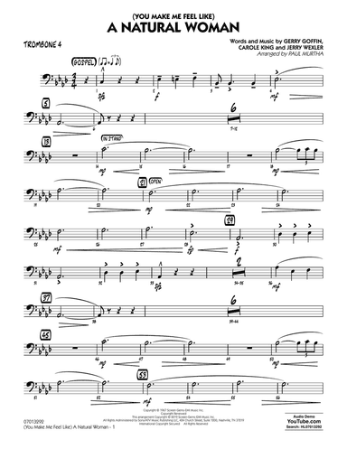 (You Make Me Feel Like) A Natural Woman (arr. Paul Murtha) - Trombone 4