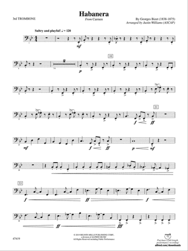 Habanera: 3rd Trombone