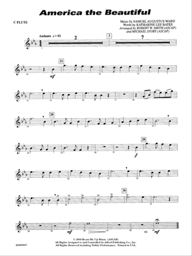 America, the Beautiful: Flute