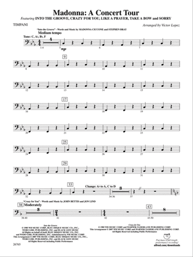 Madonna: A Concert Tour: Timpani
