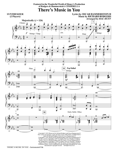 There's Music in You (from Cinderella) (arr. Mac Huff) - Synthesizer