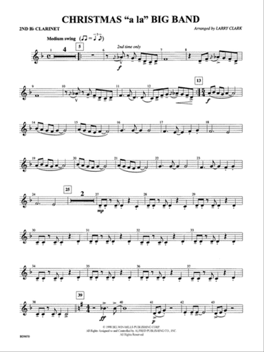 Christmas a la Big Band: 2nd B-flat Clarinet