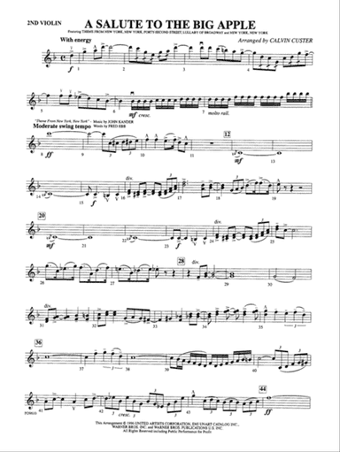 A Salute to the Big Apple: 2nd Violin
