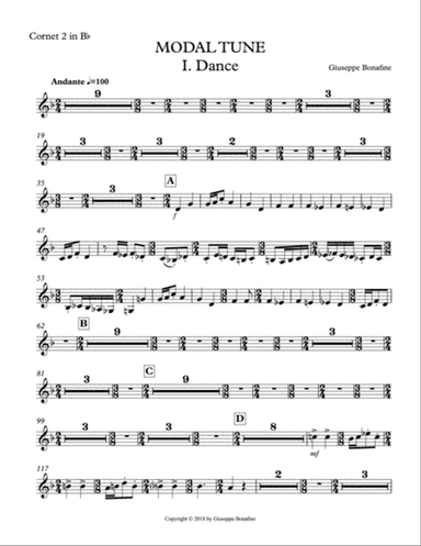 Modal Tune: 2nd B-flat Cornet