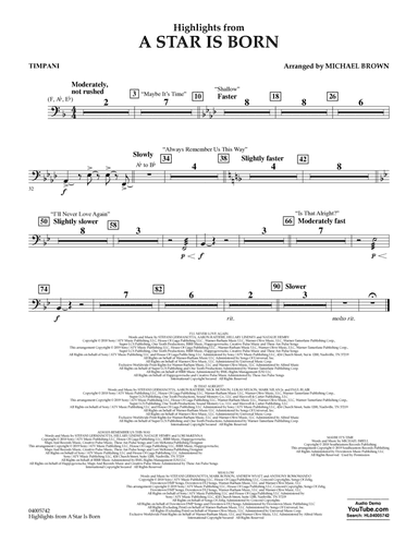 Highlights from A Star Is Born - Timpani