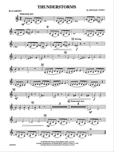 Thunderstorms: 1st B-flat Clarinet
