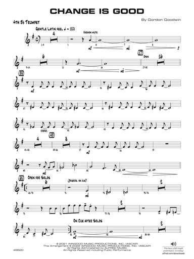 Change Is Good: 4th B-flat Trumpet
