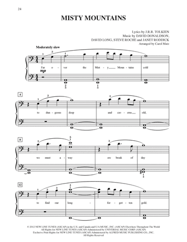 Misty Mountains (from The Hobbit: An Unexpected Journey) (arr. Carol Matz)