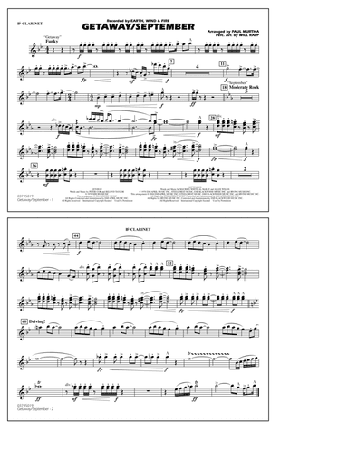 Getaway/September (arr. Paul Murtha) - Bb Clarinet