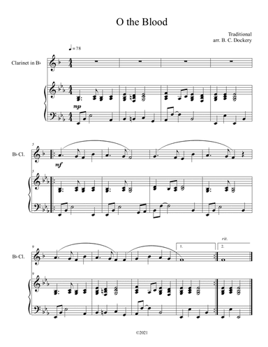 O The Blood (Clarinet Solo with Piano Accompaniment)