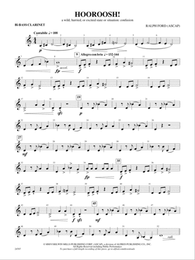 Hooroosh!: B-flat Bass Clarinet