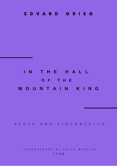 In The Hall Of The Mountain King - Flute and Cello (Full Score and Parts)