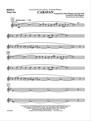 Caravan: 2nd B-flat Tenor Saxophone