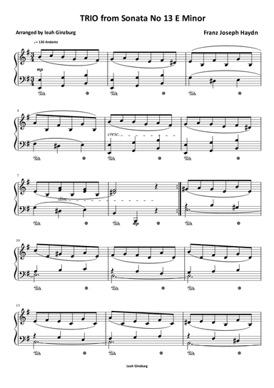 Trio from Sonata No 13 by Joseph Haydn