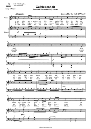 Zufriedenheit, Hob. 26a (A-flat Major)