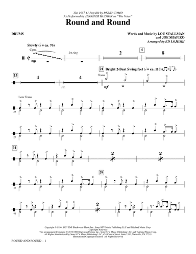 Round and Round (from The Voice) (arr. Ed Lojeski) - Drums