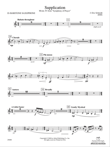 Supplication: E-flat Baritone Saxophone