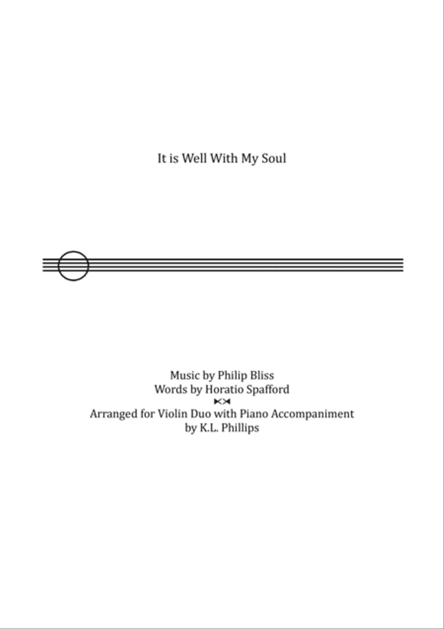 It Is Well with My Soul - Violin Duo with Piano Accompaniment