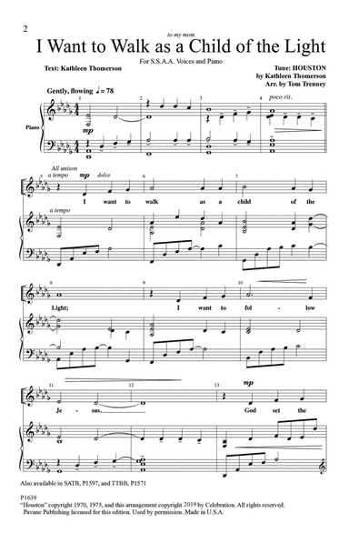 I Want to Walk as a Child of the Light (arr. Tom Trenney)