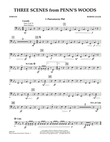 Three Scenes From Penn's Woods - Timpani
