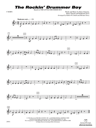 The Rockin' Drummer Boy: 1st F Horn