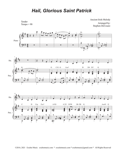 Hail, Glorious Saint Patrick (French Horn solo and Piano)