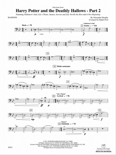 Harry Potter and the Deathly Hallows, Part 2, Selections from: Bassoon