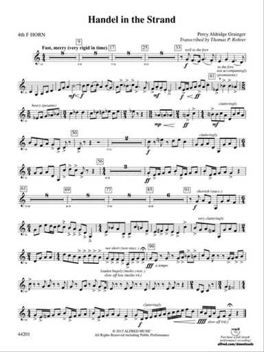 Handel in the Strand: 4th F Horn