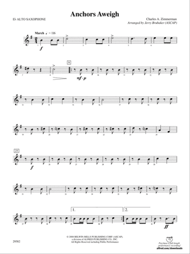 Anchors Aweigh: E-flat Alto Saxophone