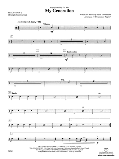 My Generation: 2nd Percussion