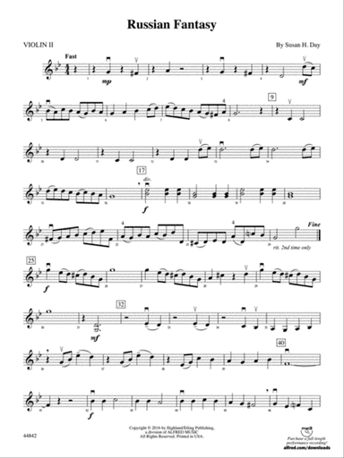 Russian Fantasy: 2nd Violin