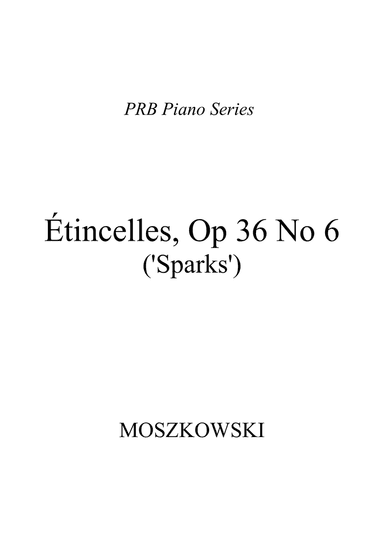 PRB Piano Series - Etincelles - 'Sparks' (Moszkowski