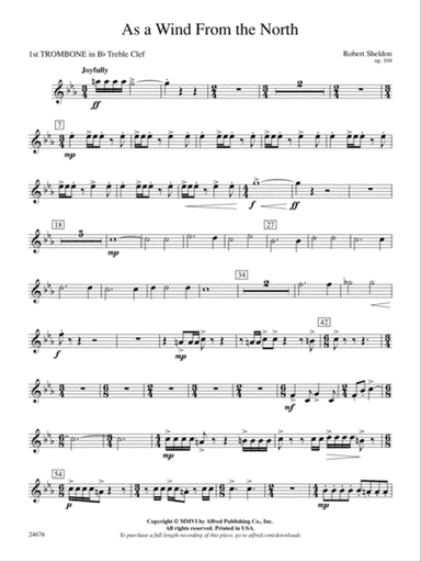 As a Wind from the North: (wp) 1st B-flat Trombone T.C.
