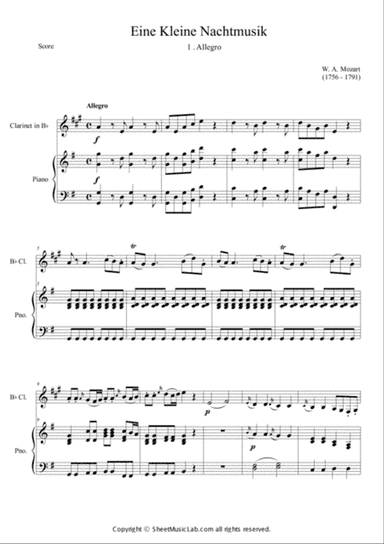 Serenade No.13 "Eine Kleine Nachtmusik" in G major, K.525 1.Allegro