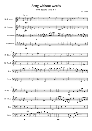 Song Without Words - Second Suite in F