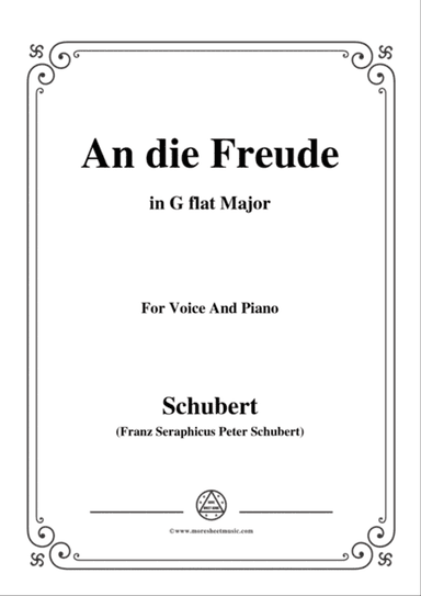 Schubert-An die Freude,Op.111 No.1,in G flat Major,for Voice&Piano