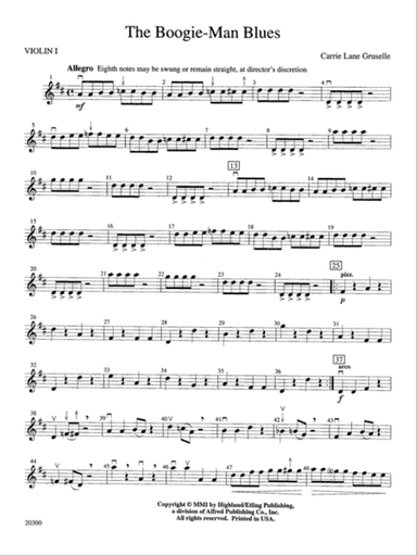 The Boogie-Man Blues: 1st Violin