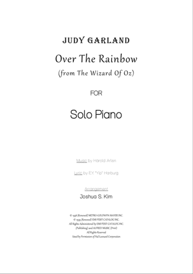 Over The Rainbow (from The Wizard Of Oz)
